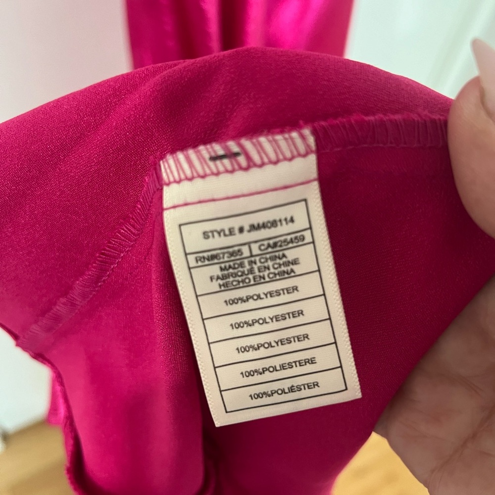 Betsey Johnson Satin Ruffled Slip Dress Valentine Pink NWT Small - Picture 8 of 8